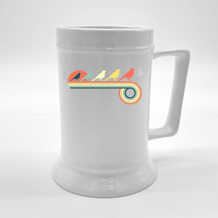 Vintage Retro Bird Front & Back Beer Stein