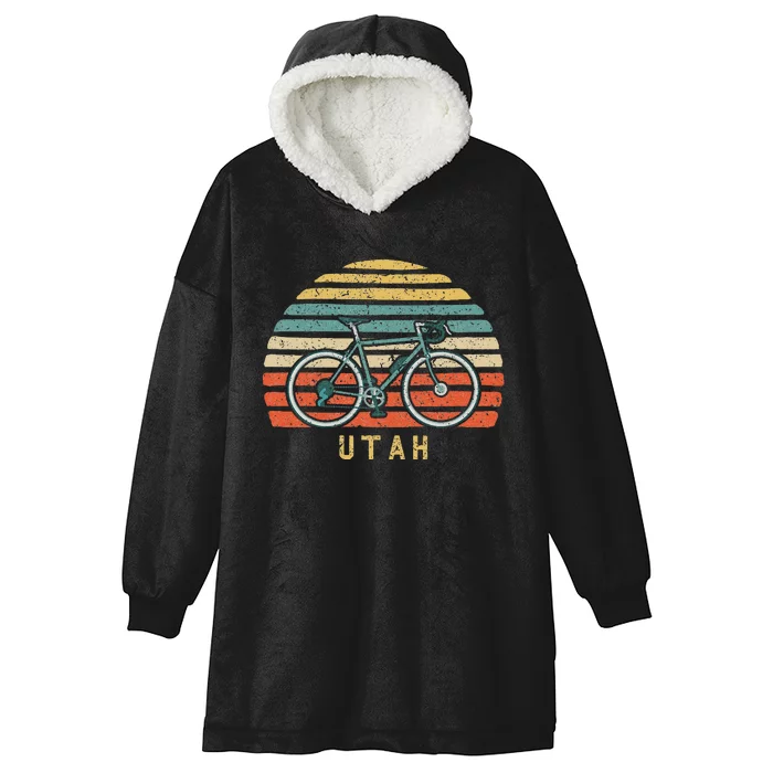 Vintage Retro Bike Utah Hooded Wearable Blanket