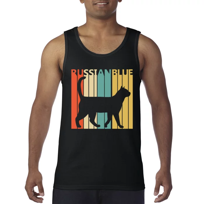 Vintage Russian Blue - Cat Owner Gift Tank Top