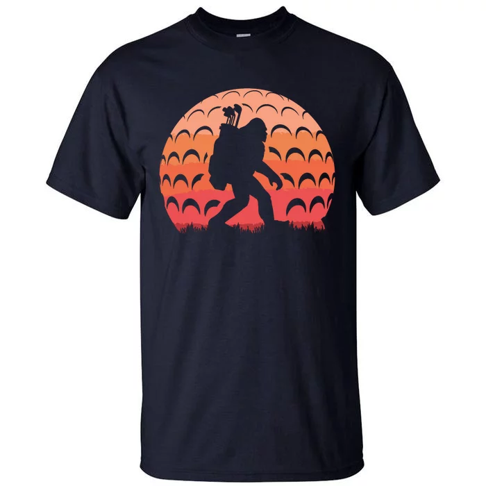 Vintage Retro Bigfoot Golf Golfer Sasquatch Tall T-Shirt