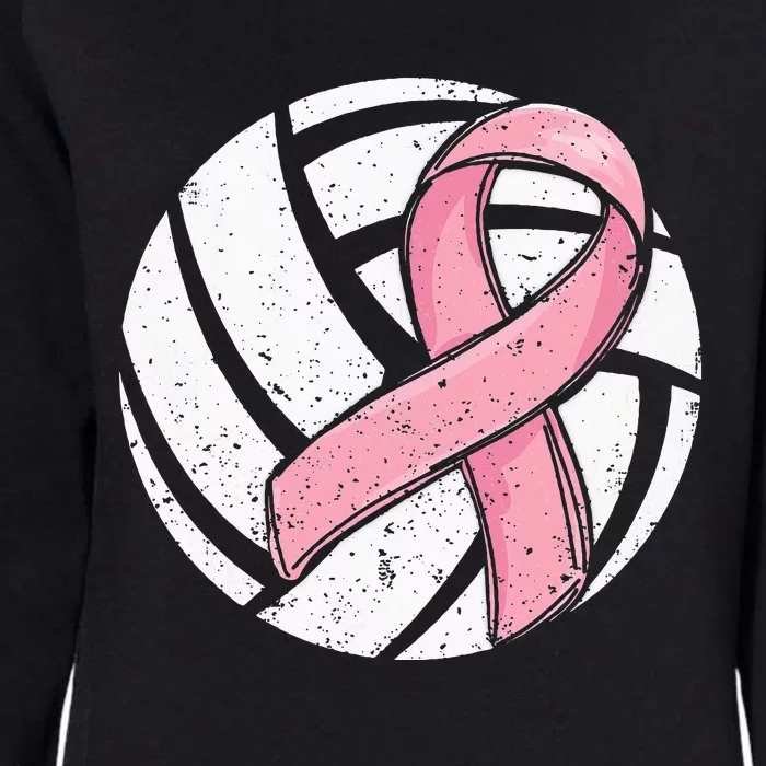 Volleyball Ribbon Breast Cancer Awareness Sport Lover Womens California Wash Sweatshirt