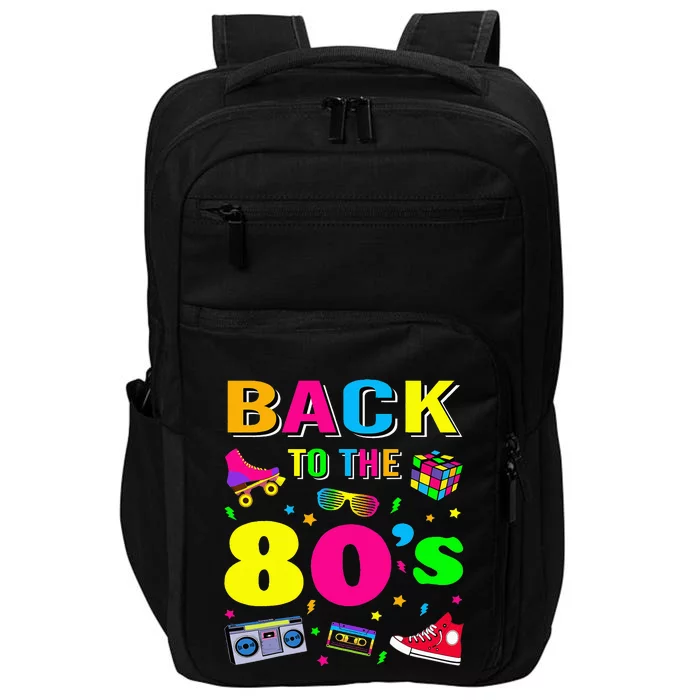 Vintage Retro Back To 80's Graphic Design Impact Tech Backpack