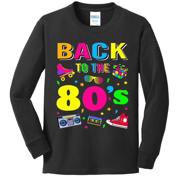 Modsatte Remission Perth Blackborough Vintage Retro Back To 80's Graphic Design Kids Long Sleeve Shirt |  TeeShirtPalace