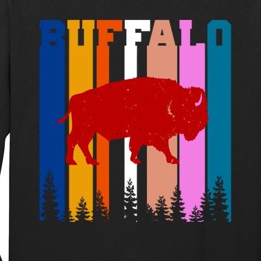 Vintage Retro Buffalo Long Sleeve Shirt