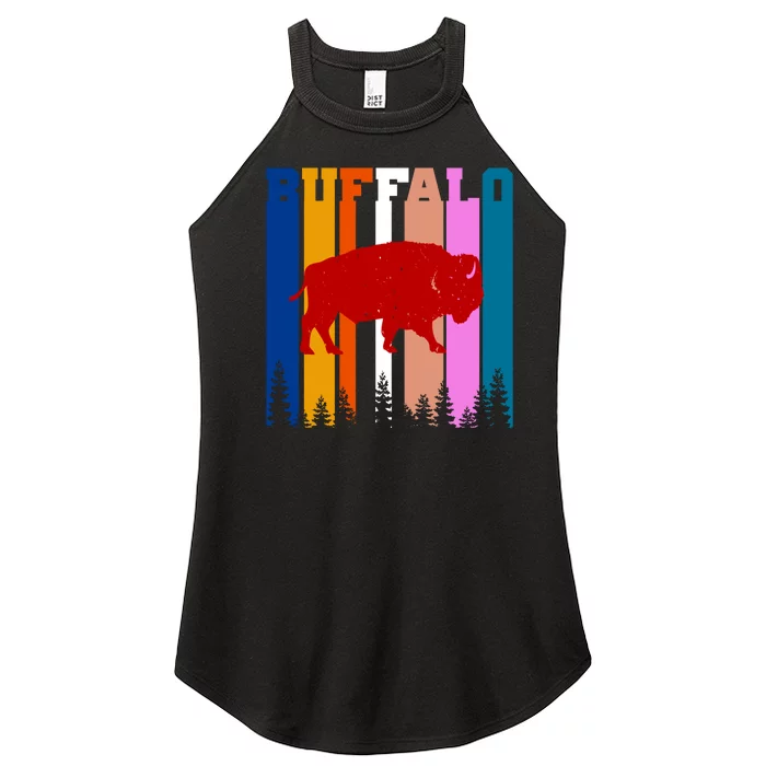 Vintage Retro Buffalo Women’s Perfect Tri Rocker Tank