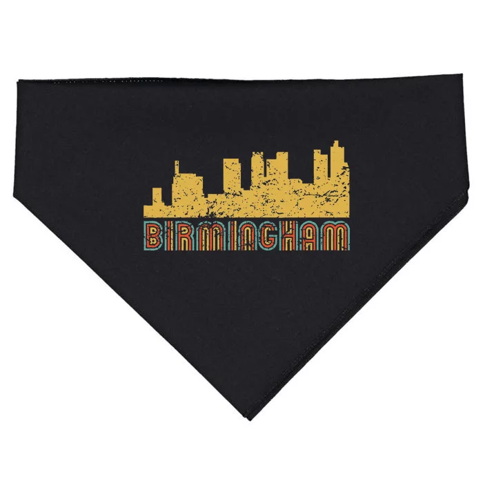 Vintage Retro Birmingham Alabama Skyline USA-Made Doggie Bandana