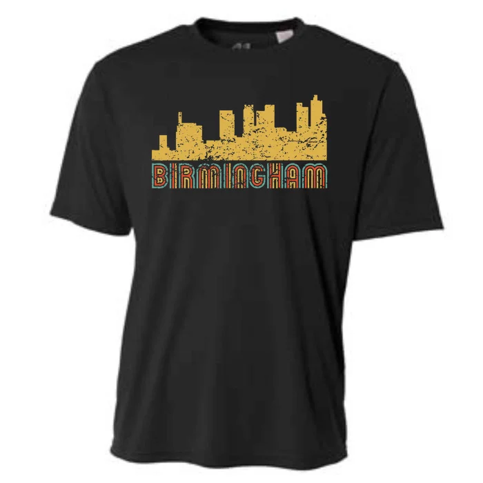 Vintage Retro Birmingham Alabama Skyline Cooling Performance Crew T-Shirt