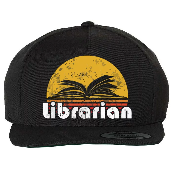 Vintage Reading Book Librarian Retro Sunset Gift Wool Snapback Cap