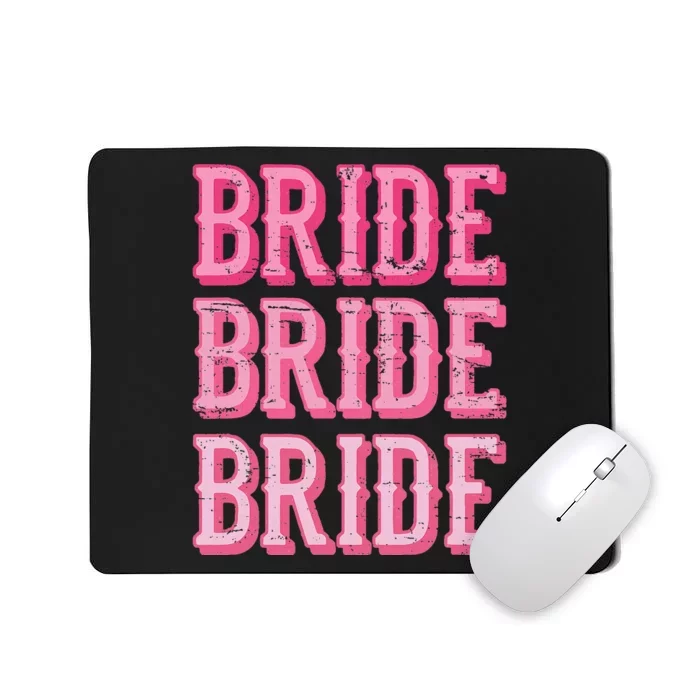 Vintage Retro Bride Rodeo Cowgirl Bachelorette Party Wedding Mousepad