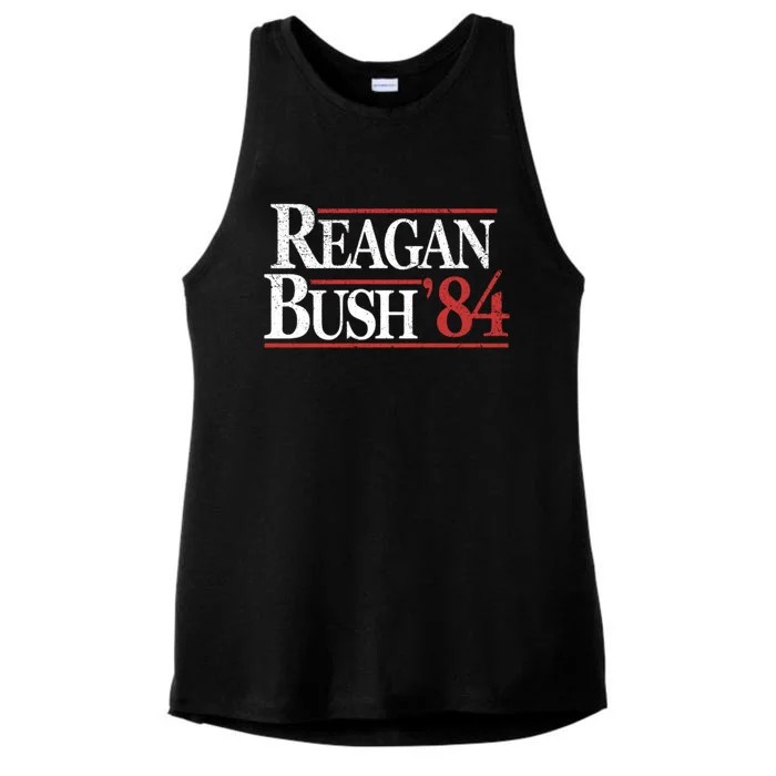 Vintage Reagan Bush 1984 Ladies Tri-Blend Wicking Tank