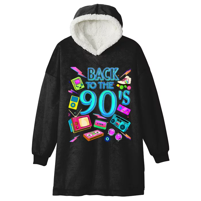 Vintage Retro Back To 90S Hooded Wearable Blanket