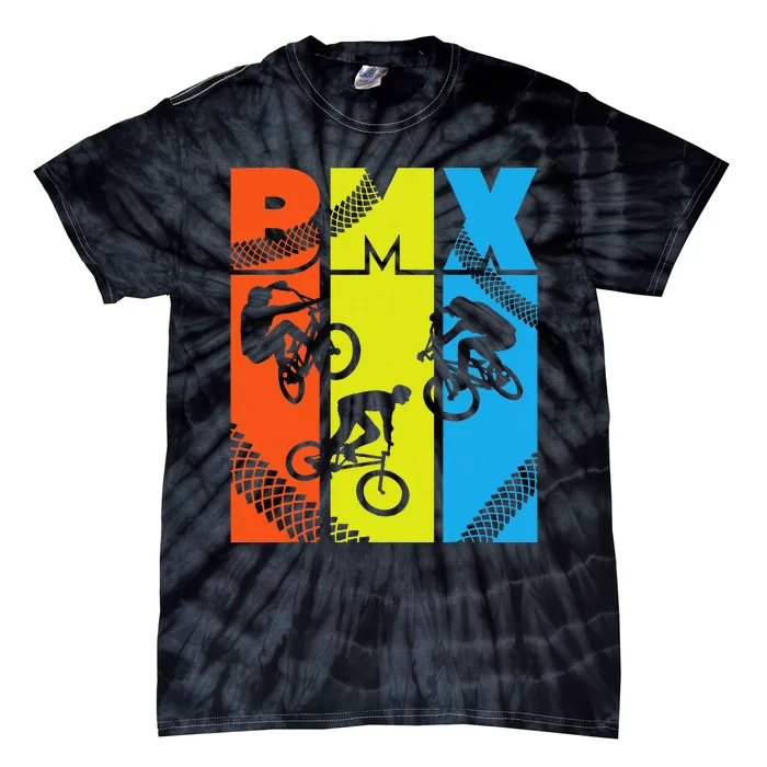 Vintage Retro Bmx Funny Bmx Rider Bicycle Motocross Tie-Dye T-Shirt