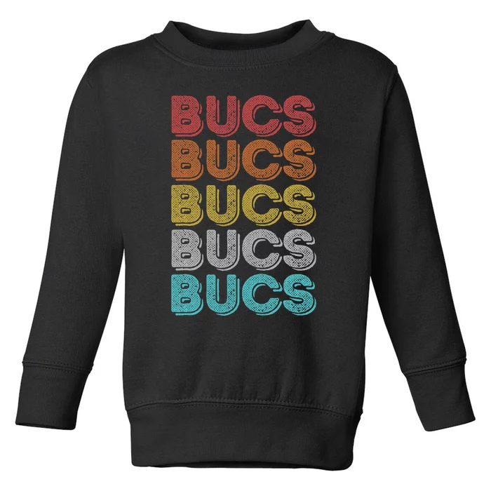 Vintage Retro Bucs Toddler Sweatshirt