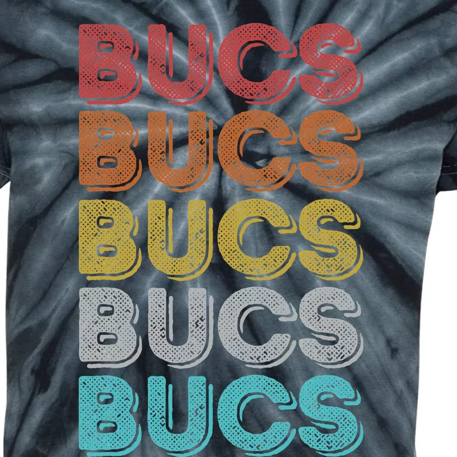 Vintage Retro Bucs Kids Tie-Dye T-Shirt