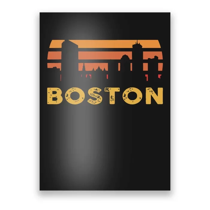 Vintage Retro Boston Massachusetts July 4th Independence Poster