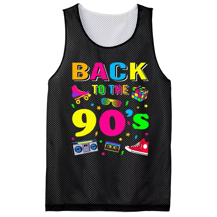 Vintage Retro Back To 90's Graphic Design Mesh Reversible Basketball Jersey Tank