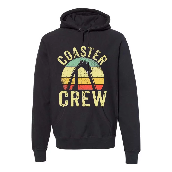 Vintage Rollercoaster Crew I Family Roller Coaster Premium Hoodie