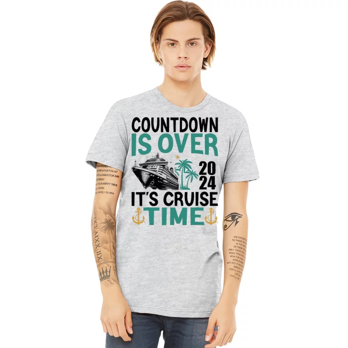 Vintage Retro Countdown Is Over ItS Cruise Time Cruise Boat Premium T-Shirt