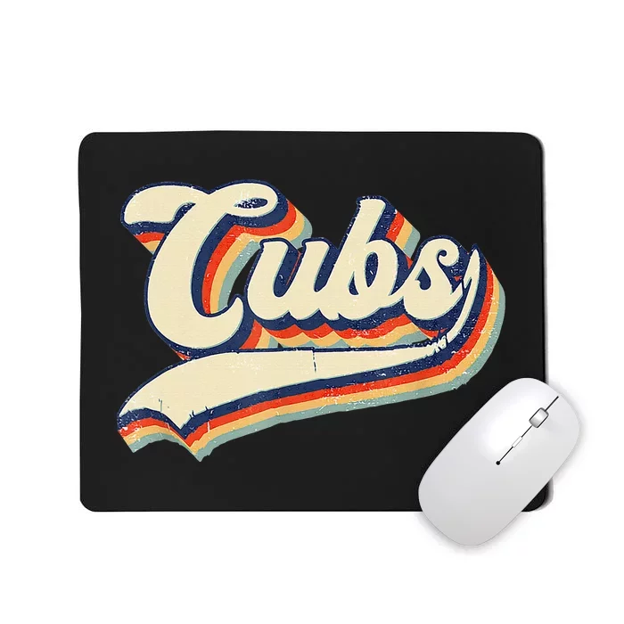 Vintage Retro Cubs Sports Name Gifts Mousepad