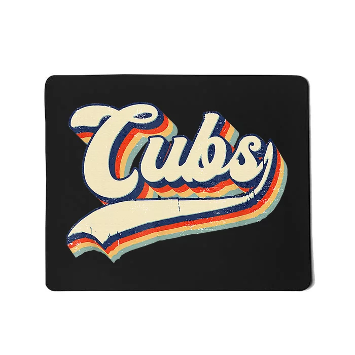 Vintage Retro Cubs Sports Name Gifts Mousepad