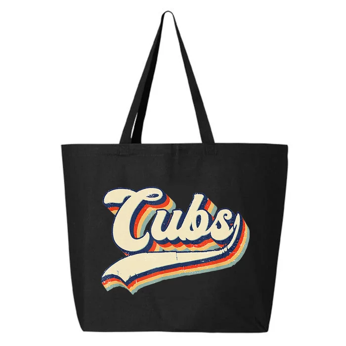 Vintage Retro Cubs Sports Name Gifts 25L Jumbo Tote