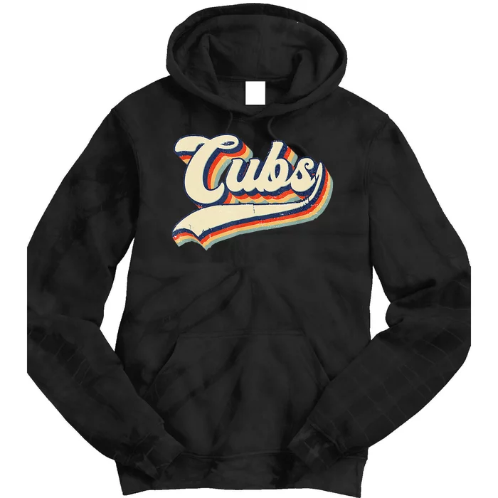 Vintage Retro Cubs Sports Name Gifts Tie Dye Hoodie