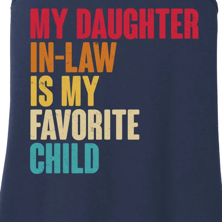 Vintage Retro Colors My Daughter In Law Is My Favorite Child Ladies Essential Tank