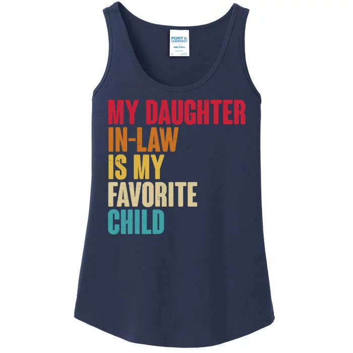 Vintage Retro Colors My Daughter In Law Is My Favorite Child Ladies Essential Tank