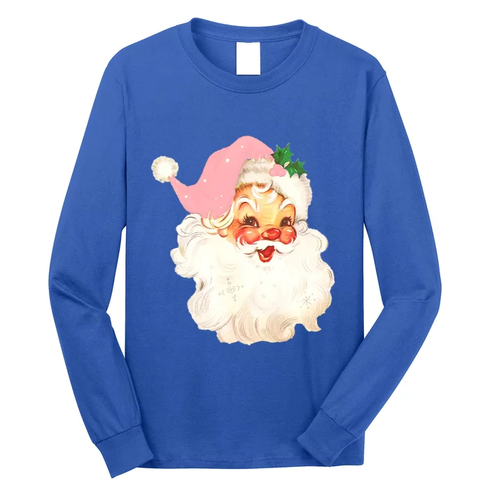 Vintage Retro Christmas Santa Claus Gift Gift Long Sleeve Shirt