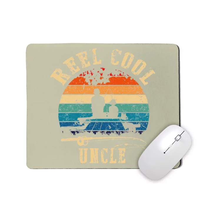 Vintage Reel Cool Uncle Fish Fishing Fathers Day Mousepad