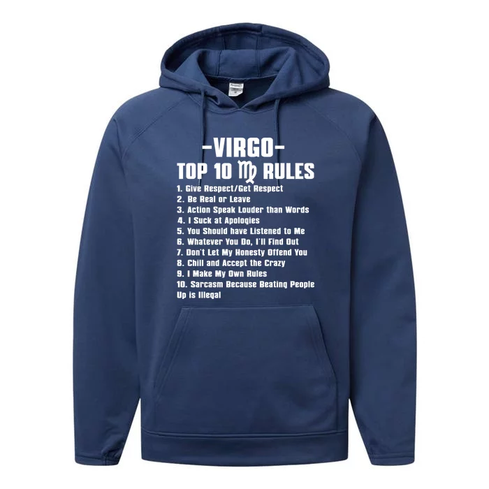 Virgos Rules Cute Gift Performance Fleece Hoodie