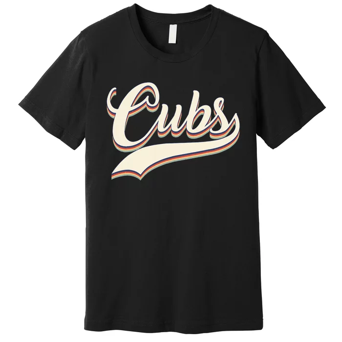 Vintage Retro Cubs Sports Name Premium T-Shirt