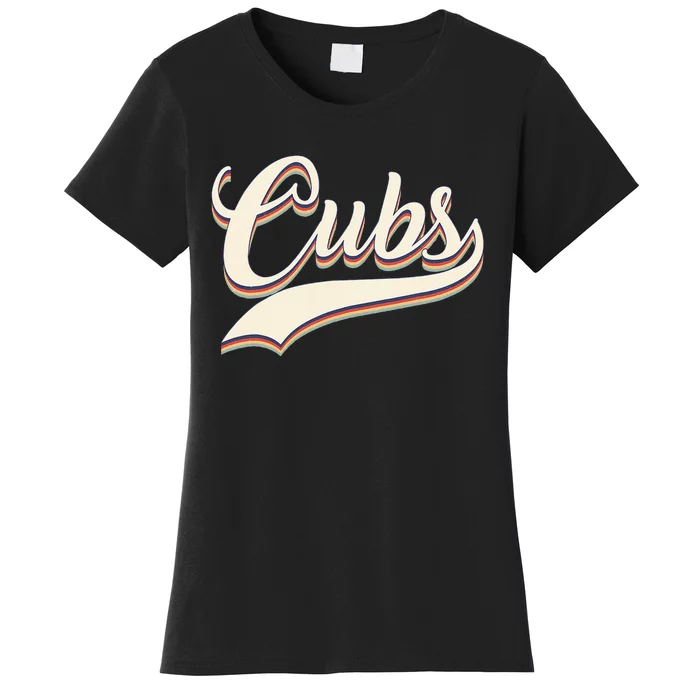 Vintage Retro Cubs Sports Name Women's T-Shirt