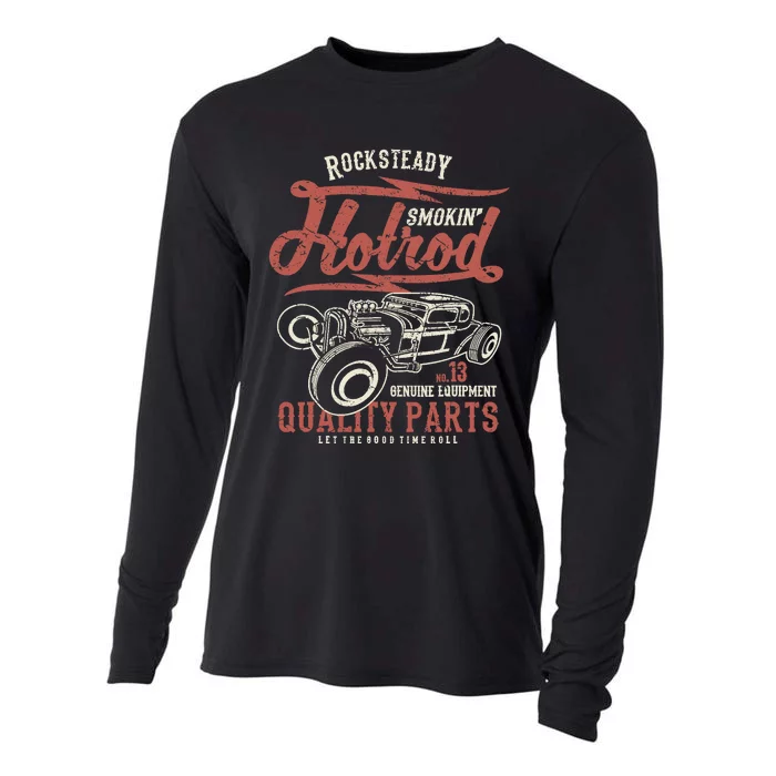 Vintage Rockabilly Classic Muscle Car Show Hotrod Ratrod Cooling Performance Long Sleeve Crew