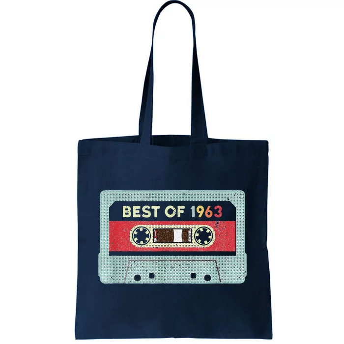 Vintage Retro Cassette Tape Best Of 1963 60th Birthday Gift Tote Bag