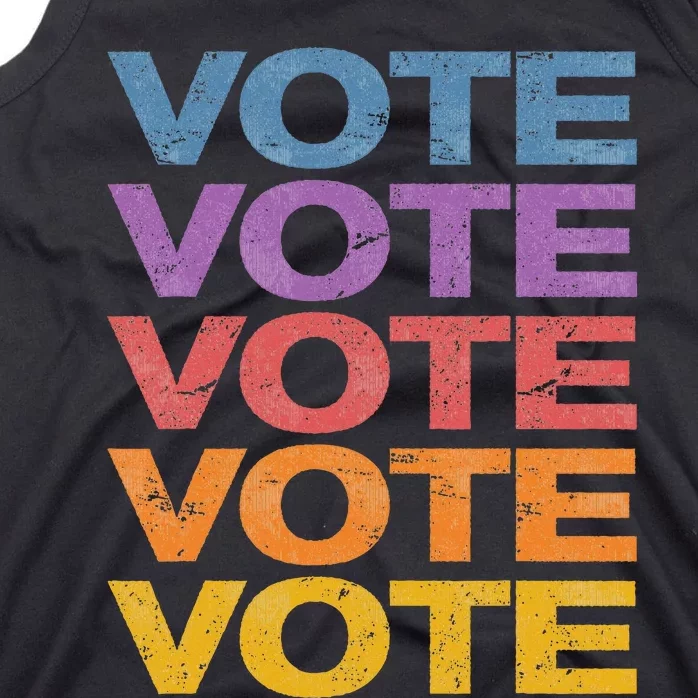 Vintage Retro Colors Vote Tank Top