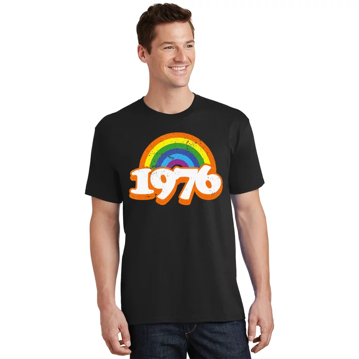 Vintage Rainbow College High School Class Of 76 1976 Reunion T-Shirt