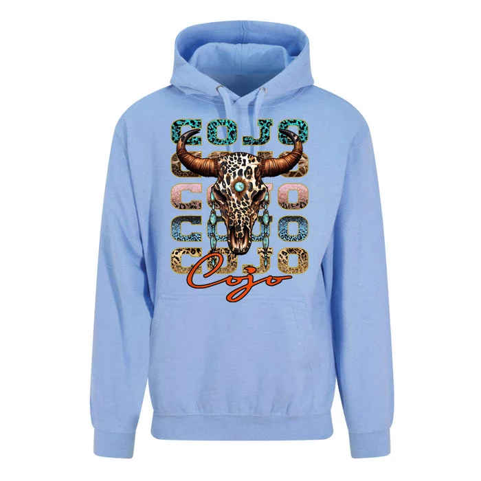 Vintage Rodeo Cojo Western Deserts Bullskull Cowhide Cojo Unisex Surf Hoodie