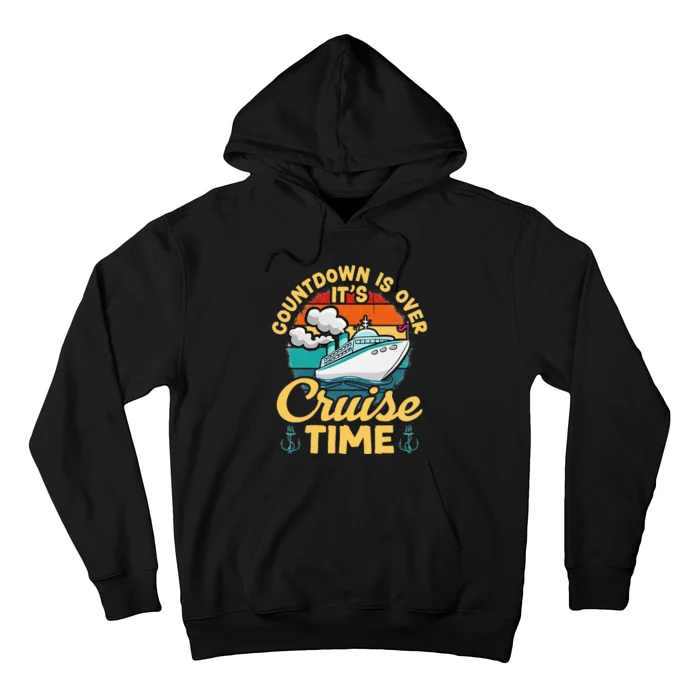 Vintage Retro Countdown Is Over It's Cruise Time Cruising Hoodie