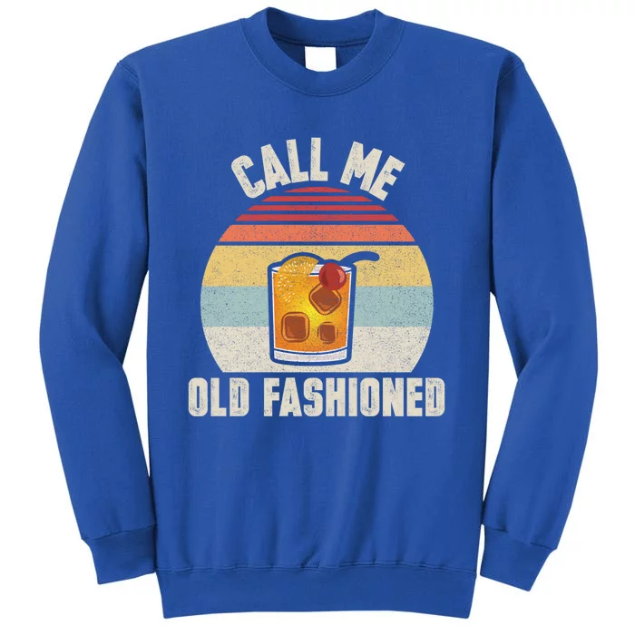 Vintage Retro Cocktail Call Me Old Fashioned Bartender Gift Tall Sweatshirt