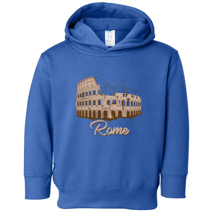 Vintage Ro Colosseum Rome Italy Italian Souvenir Funny Gift Meaningful Gift Toddler Hoodie