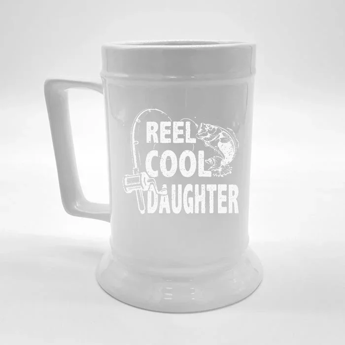 Vintage Reel Cool Daughter Birthday Fishing Front & Back Beer Stein