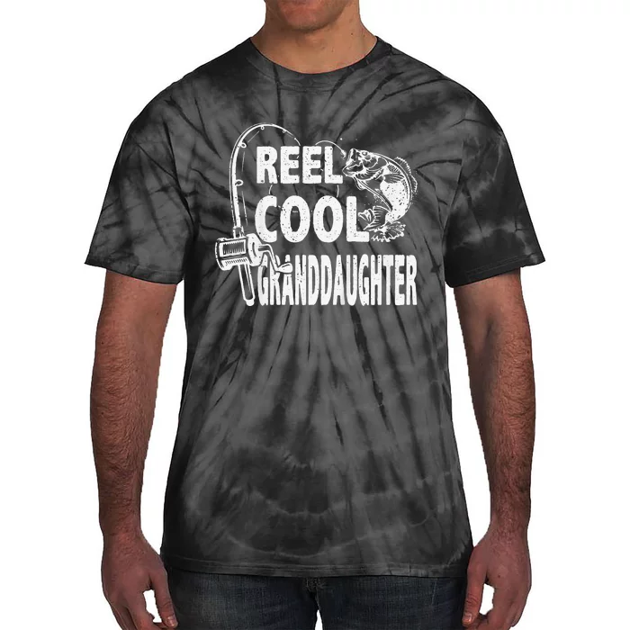 Vintage Reel Cool Granddaughter Birthday Fishing Tie-Dye T-Shirt