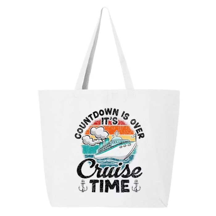 Vintage Retro Countdown Is Over ItS Cruise Time 25L Jumbo Tote