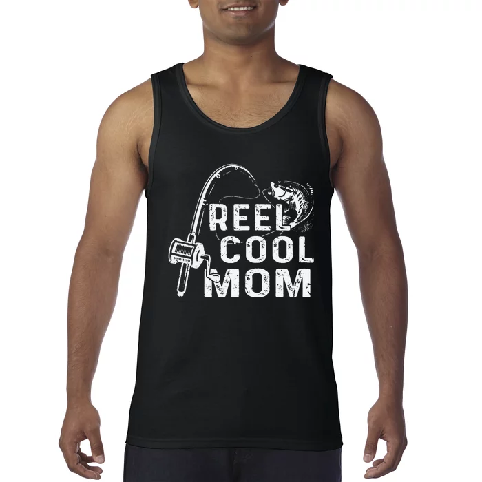 Vintage Reel Cool Mom Fishing Mom Grandma Mothers Day Tank Top