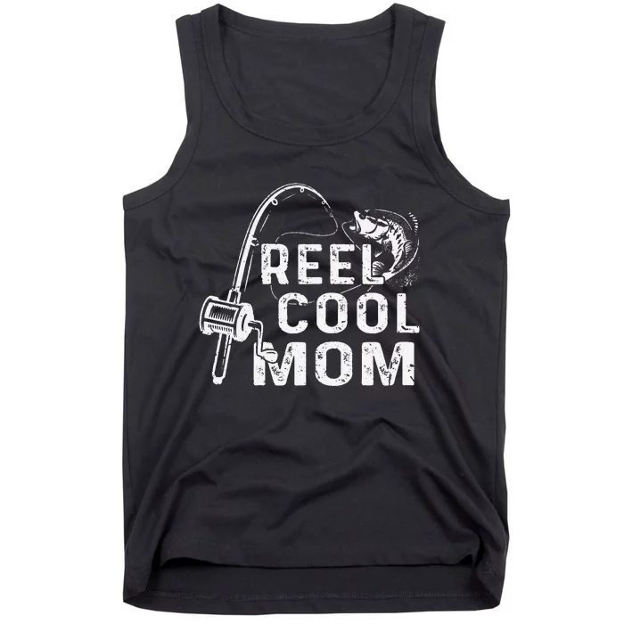 Vintage Reel Cool Mom Fishing Mom Grandma Mothers Day Tank Top