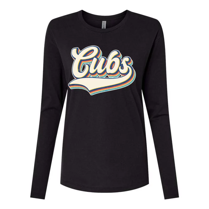 Vintage Retro Cubs Sports Logo Womens Cotton Relaxed Long Sleeve T-Shirt