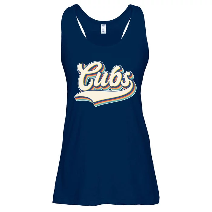 Vintage Retro Cubs Sports Logo Ladies Essential Flowy Tank