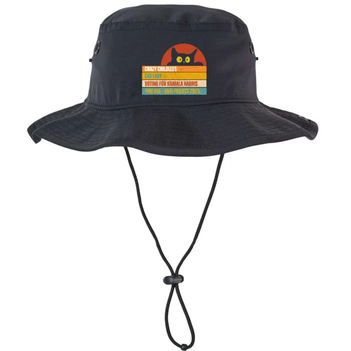 Vintage Retro Childless Cat Ladies For Kamala Harris President 47 Legacy Cool Fit Booney Bucket Hat