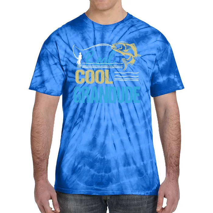 Vintage Reel Cool Grandude Fishing Daddy Grandpa Fathers Day Cool Gift Tie-Dye T-Shirt